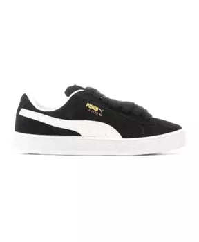 Замшевые кроссовки с кожаными элементами Puma, черный