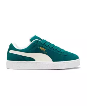 Замшевые кроссовки с кожаными деталями Puma, зеленый