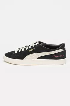 Замшевые кроссовки с логотипом Puma, белый