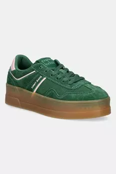 Замшевые кроссовки The Greenwich Flatplatform Suede Tommy Jeans, зеленый