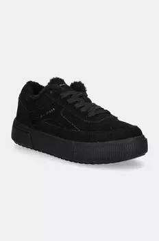Замшевые кроссовки Tommy Hilfiger SUEDE VULC WINTER SNEAKER LO, черный