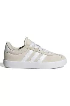 Замшевые кроссовки VL Court 3 0 Adidas Sportswear, бежевый