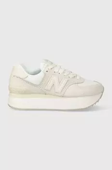 Замшевые кроссовки WL574ZSO New Balance, бежевый