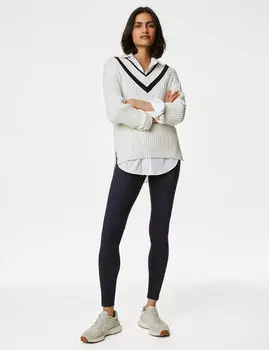 Замшевые леггинсы с высокой талией Marks & Spencer