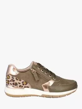 Замшевые леопардовые кроссовки emilia 01 Josef Seibel, оливковый