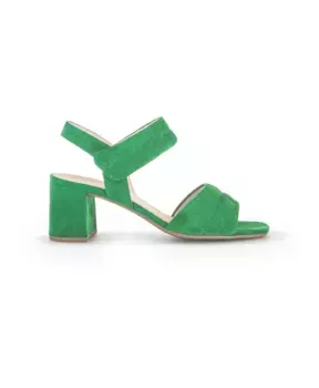 Замшевые летние босоножки Gabor, зеленый