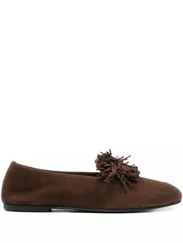 Замшевые лоферы Aquazzura, коричневый