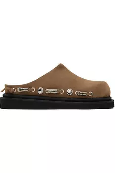 Замшевые лоферы без шнуровки Toga Pulla, цвет taupe