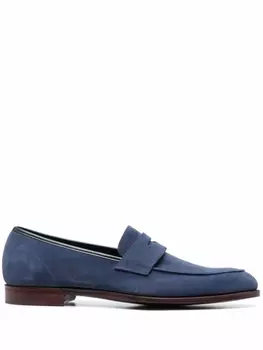 Замшевые лоферы Crockett & Jones, синий