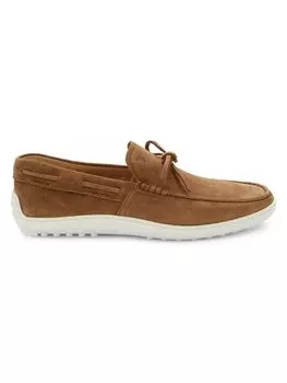 Замшевые лоферы для вождения Tod'S, коричневый