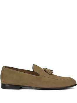 Замшевые лоферы Doucal's, зеленый