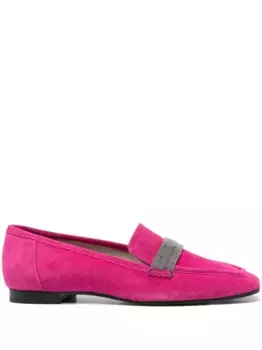 Замшевые лоферы Fabiana Filippi, розовый