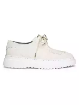 Замшевые лоферы Pollini, цвет panna