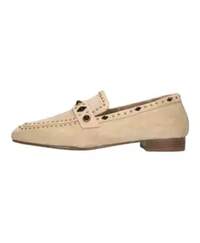 Замшевые лоферы с заклепками Toral, бежевый
