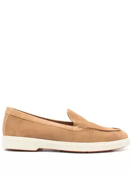 Замшевые лоферы Santoni