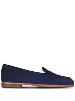 Замшевые лоферы Santoni, синий