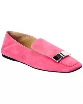 Замшевые лоферы Sergio Rossi, розовый