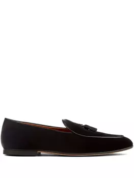 Замшевые лоферы Tod's Pantofola Nappine Cuoio 38K, коричневый
