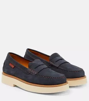 Замшевые лоферы Tod's, синий