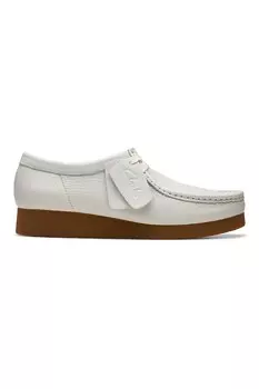 Замшевые лоферы Wallabee Clarks, белый
