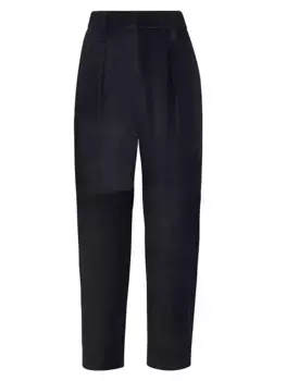 Замшевые мешковатые брюки Sartorial Brunello Cucinelli, синий