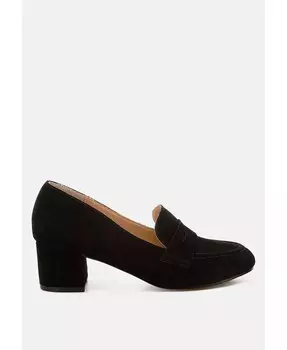 Замшевые мокасины Astra Block Heel Rag & Co, черный