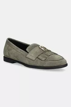 Замшевые мокасины Chic Loafer Furla, зеленый