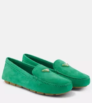 Замшевые мокасины для вождения Prada, Menta