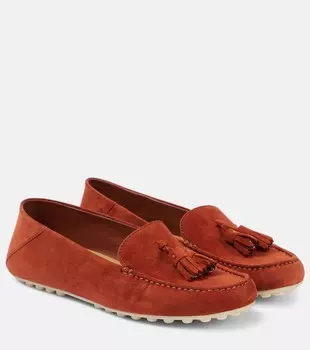 Замшевые мокасины Dot Sole Walk Loro Piana, цвет cinnamon bark