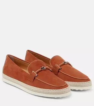 Замшевые мокасины gomma Tod'S, красный
