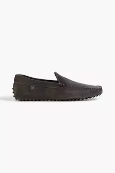 Замшевые мокасины Gommino Tod's, серый