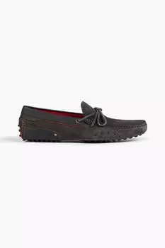 Замшевые мокасины Gommino Tod's, серый