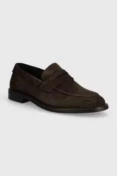 Замшевые мокасины Lozham Gant, коричневый