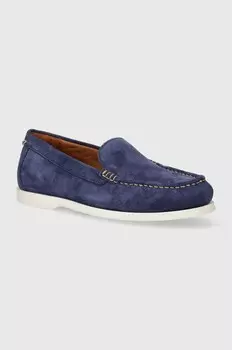 Замшевые мокасины Merton Vnetn Polo Ralph Lauren, темно-синий