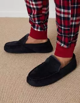 Замшевые мокасины-мокасины Selhurst на подкладке из искусственного меха Threadbare, синий