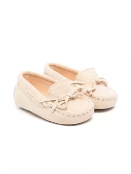 Замшевые мокасины Tod's Kids, нейтральный
