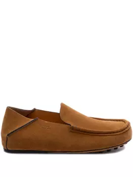 Замшевые мокасины Tod's, коричневый