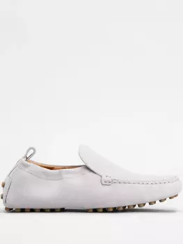 Замшевые мокасины Tod's, серый