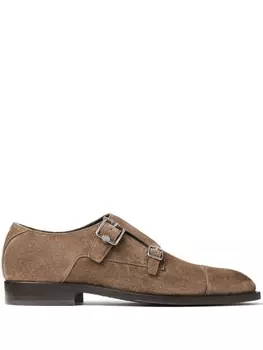 Замшевые монки Finnion Jimmy Choo, коричневый