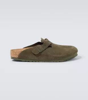 Замшевые мюли Boston Birkenstock, зеленый