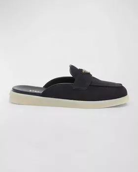 Замшевые мюли Saint Tropez Prada, цвет Bleu