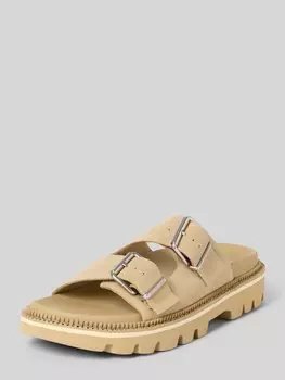 Замшевые мюли Tommy Jeans, бежевый