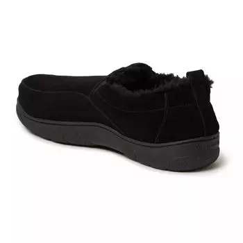 Замшевые мужские тапочки Dearfoams с закрытой спиной