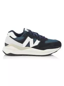 Замшевые низкие кеды 57/40 New Balance, черный