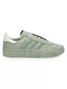 Замшевые низкие кеды Gazelle adidas Y-3, серебряный