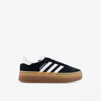 Замшевые низкие кеды gazelle bold с фирменным декором Adidas, черный