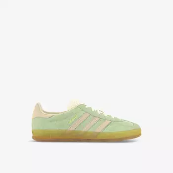 Замшевые низкие кеды Gazelle Indoor Adidas, зеленый