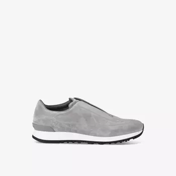 Замшевые низкие кеды Lift John Lobb, серый