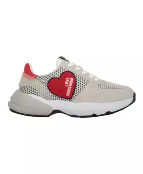 Замшевые низкие кеды Love Moschino, белый