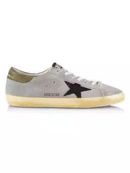Замшевые низкие кеды Super-Star Golden Goose, черный